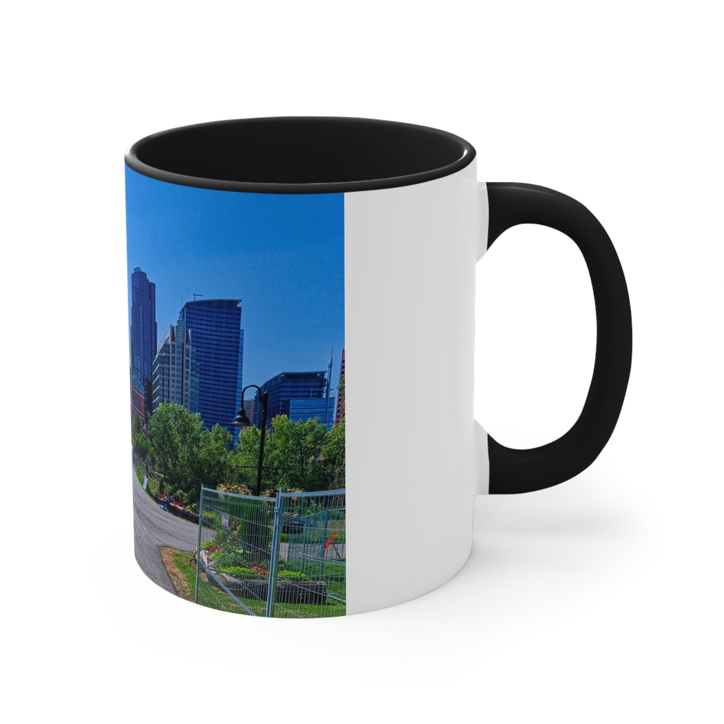 Accent Coffee Mug, 11oz - Downtown Calgary Prince's Island Park HDR