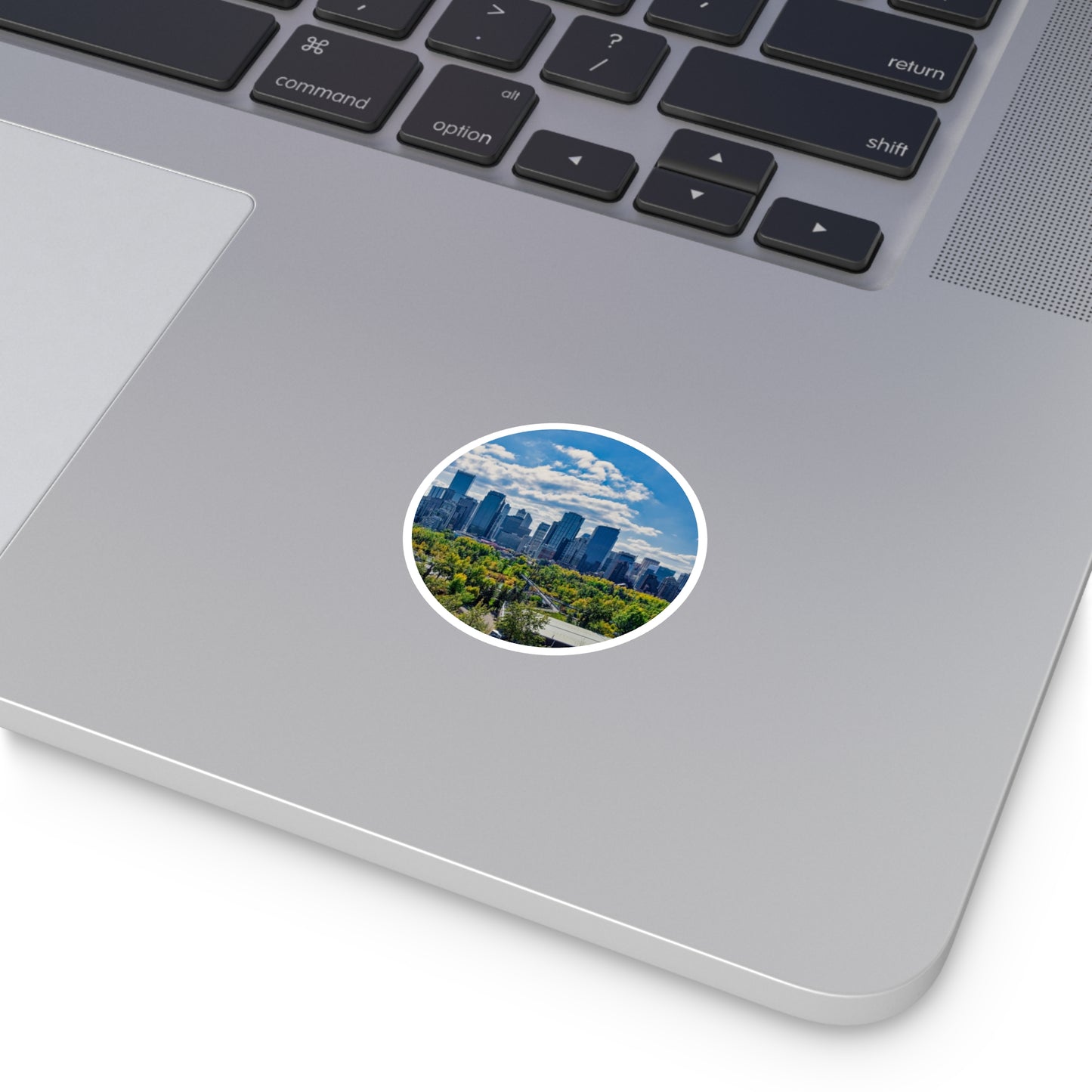 Round Stickers - Downtown Calgary McHugh Bluff Fall