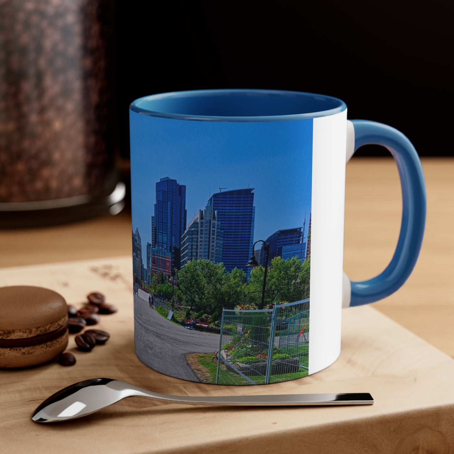 Accent Coffee Mug, 11oz - Downtown Calgary Prince's Island Park HDR