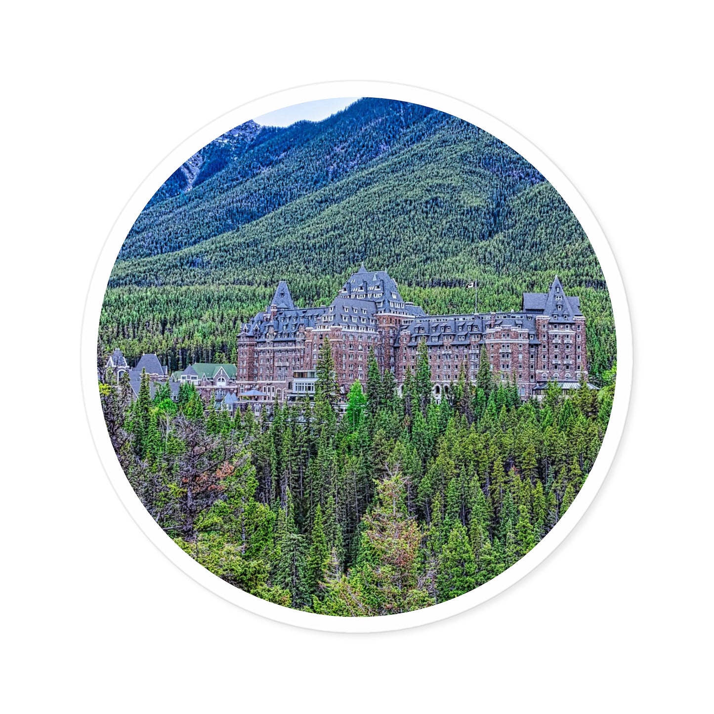 Round Stickers - Banff Springs Hotel Surprise Corner