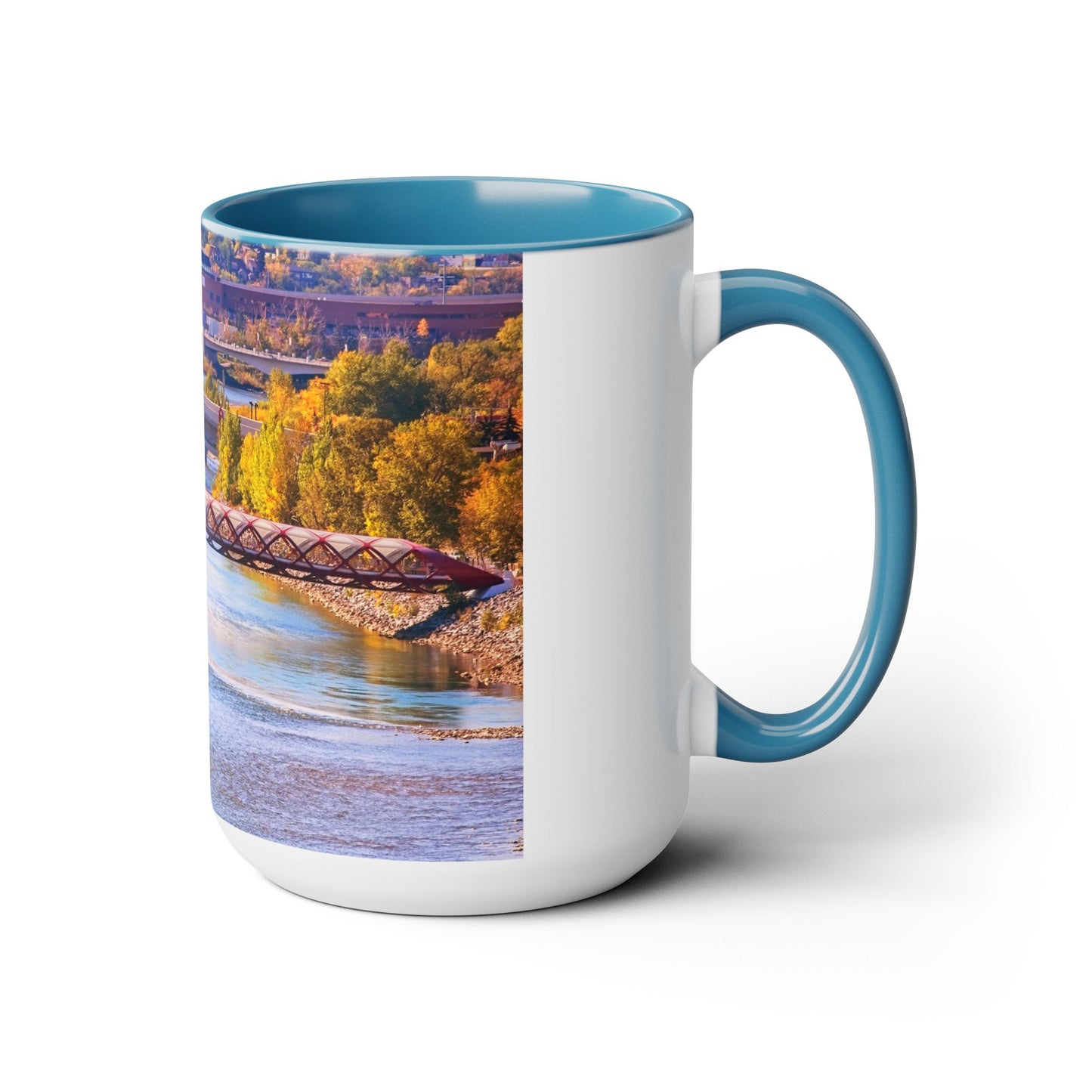 Accent Coffee Mugs, 15oz - Peace Bridge McHugh Bluff Fall