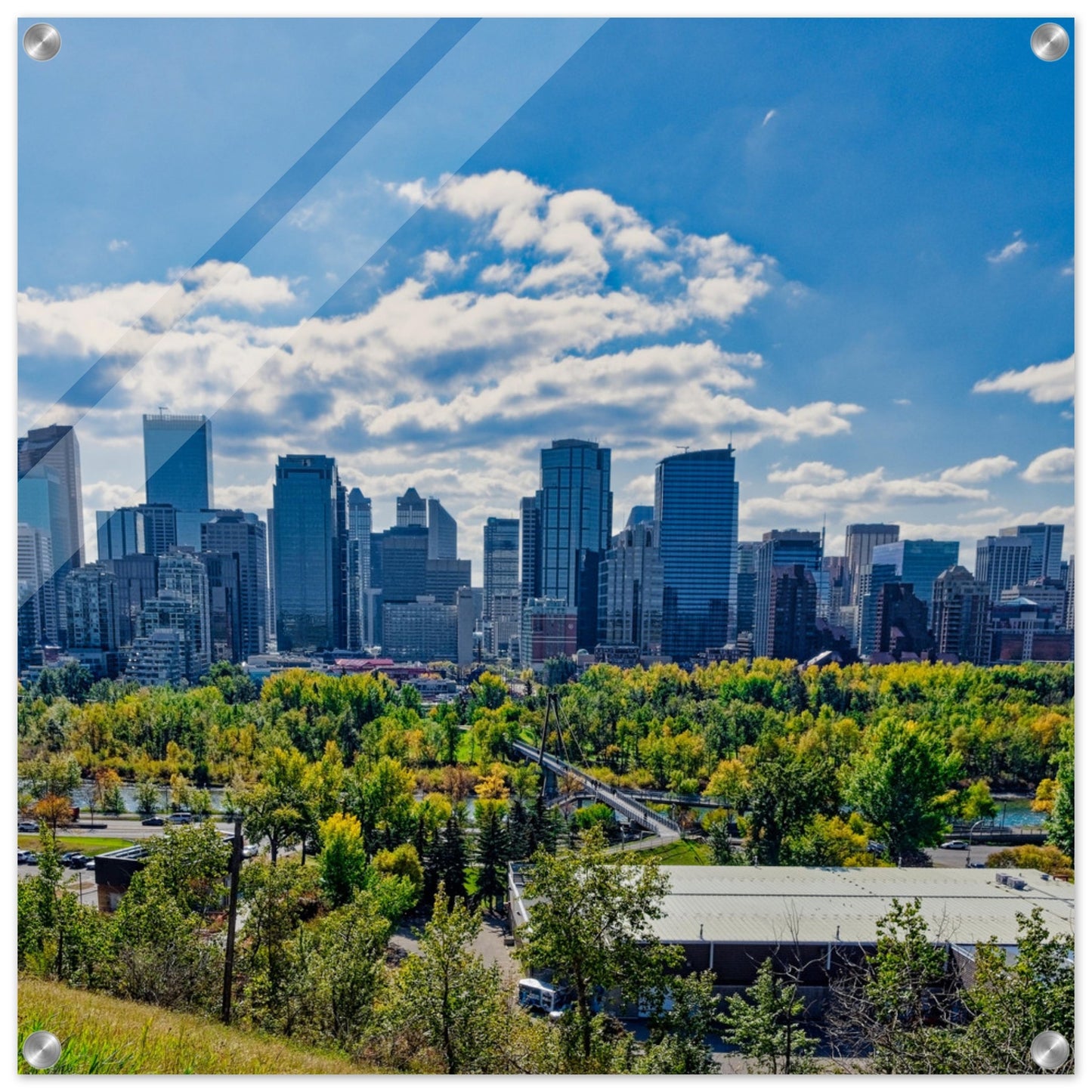 Acrylic Print - Downtown Calgary McHugh Bluff Fall