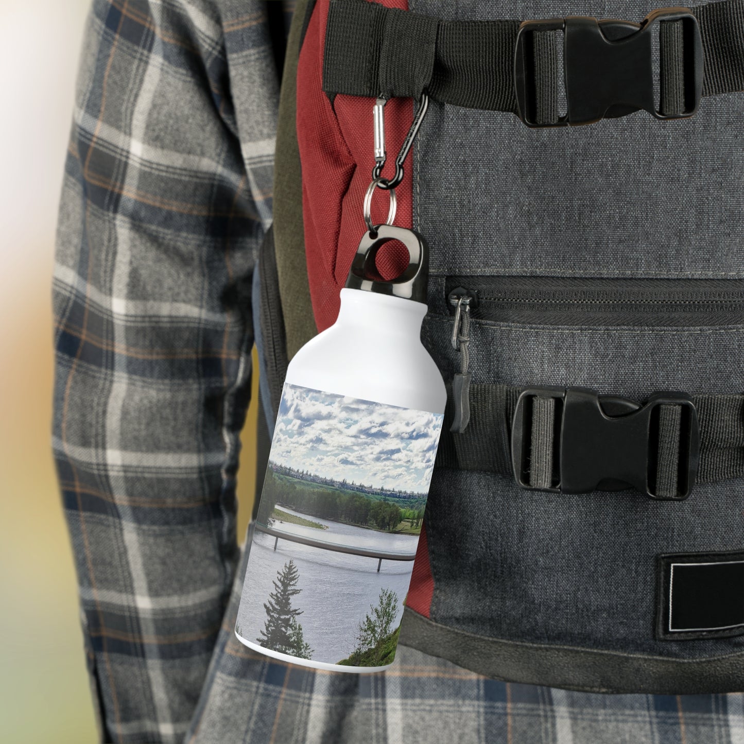 Oregon Sport Bottle - Bow River Fish Creek Park Mallard Point HDR