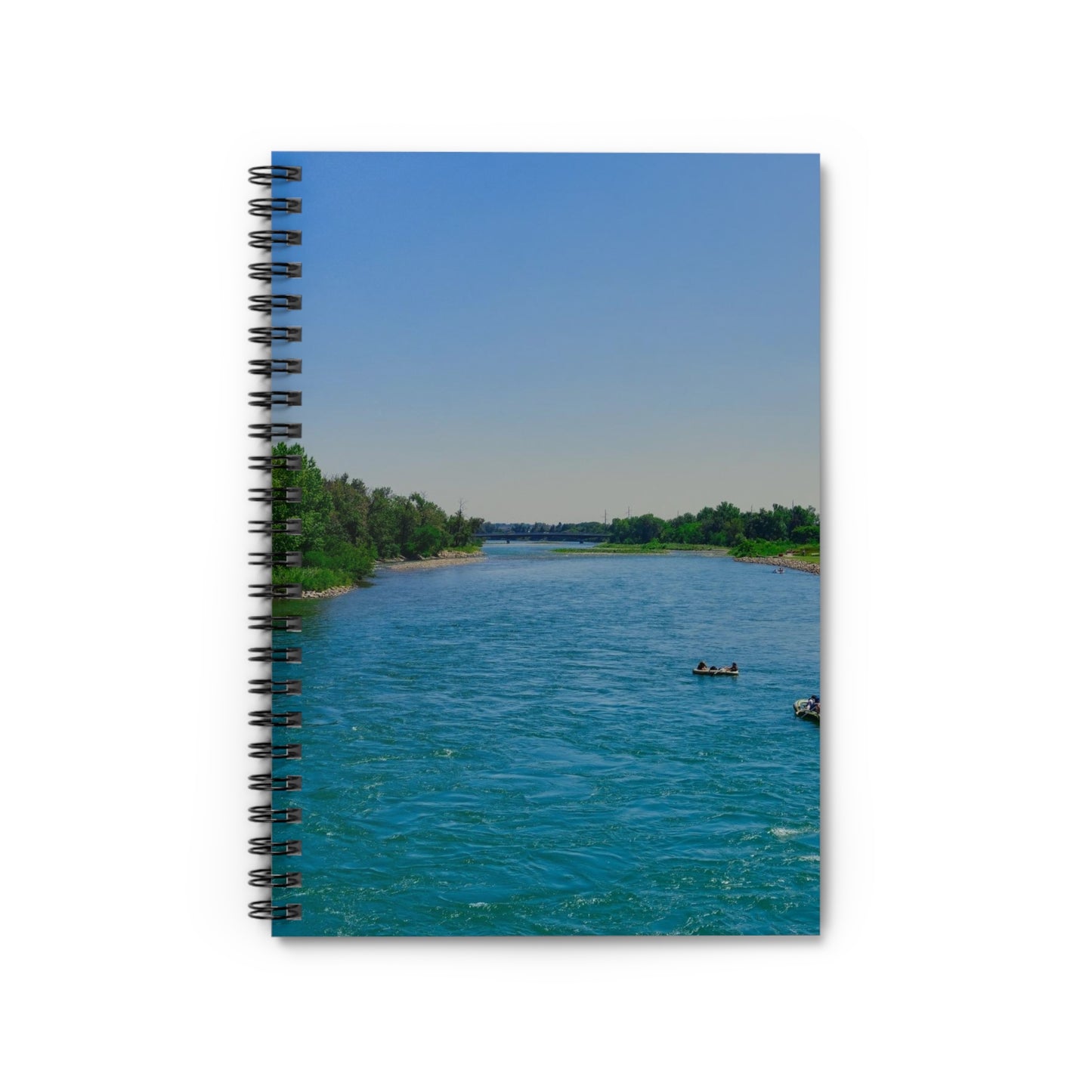 Ruled Line Spiral Notebook - Bow River George C. King Bridge