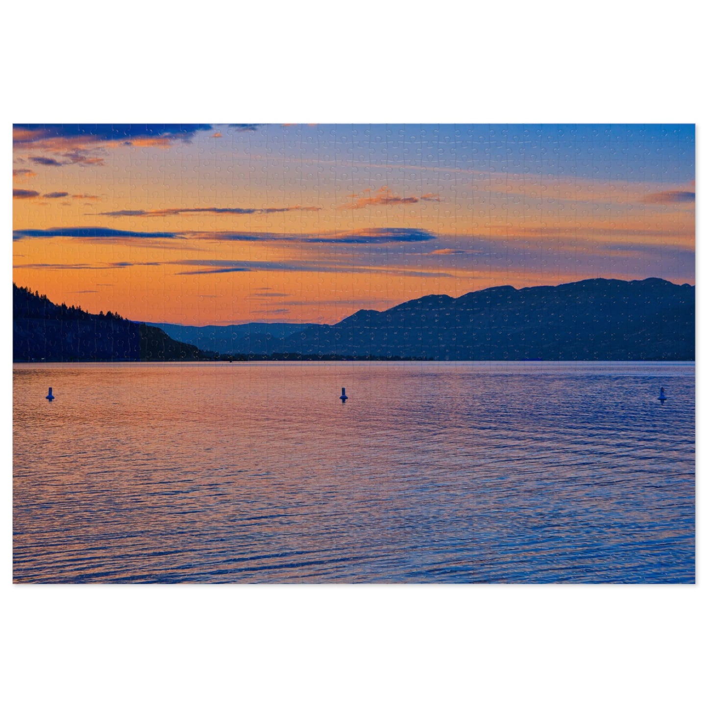 Jigsaw Puzzle (30, 110, 252, 500,1000-Piece) - Penticton Okanagan Lake Sunset