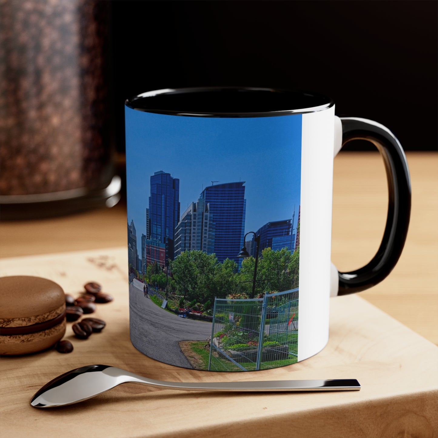 Accent Coffee Mug, 11oz - Downtown Calgary Prince's Island Park HDR
