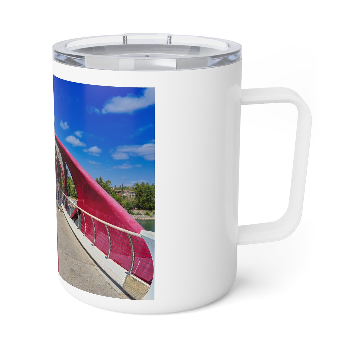 Insulated Coffee Mug, 10oz - Calgary Peace Bridge