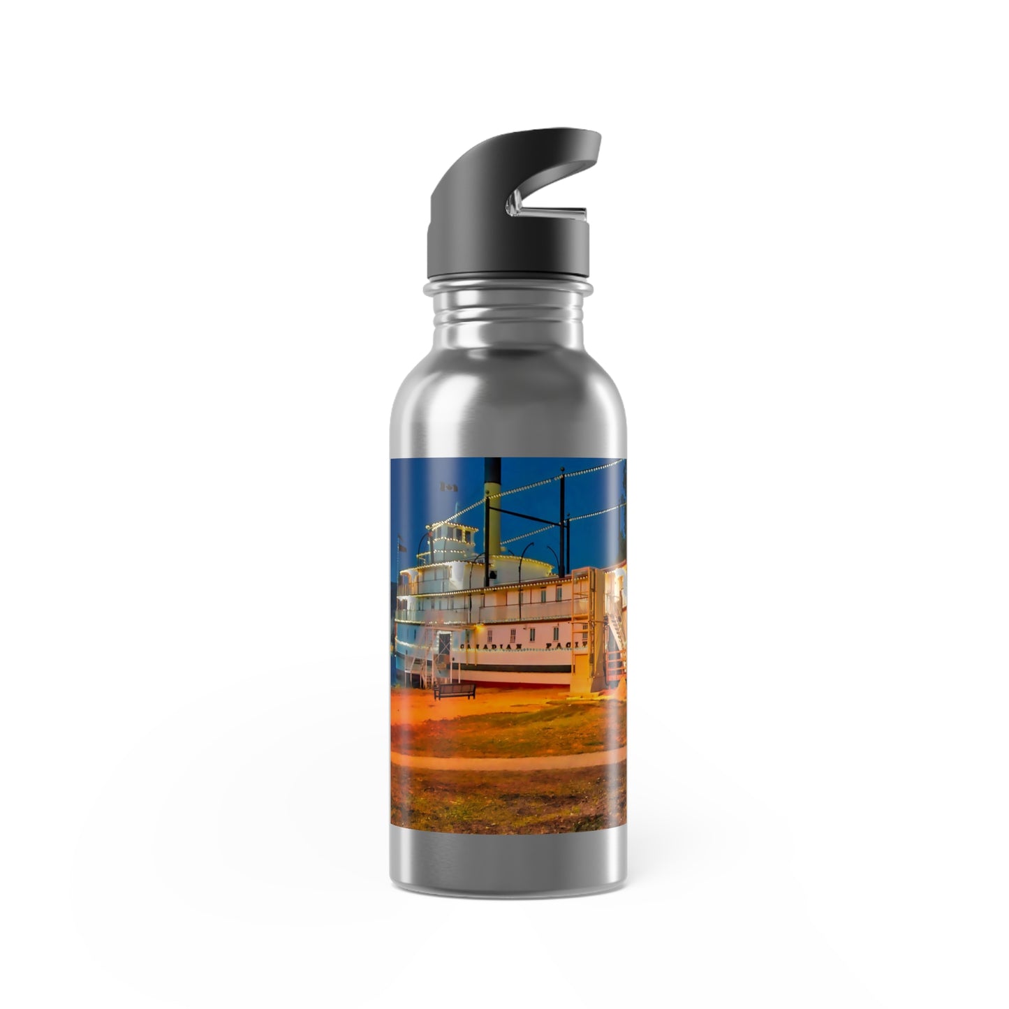 Stainless Steel Water Bottle With Straw, 20oz - 2017 SS Sicamous at Night HDR