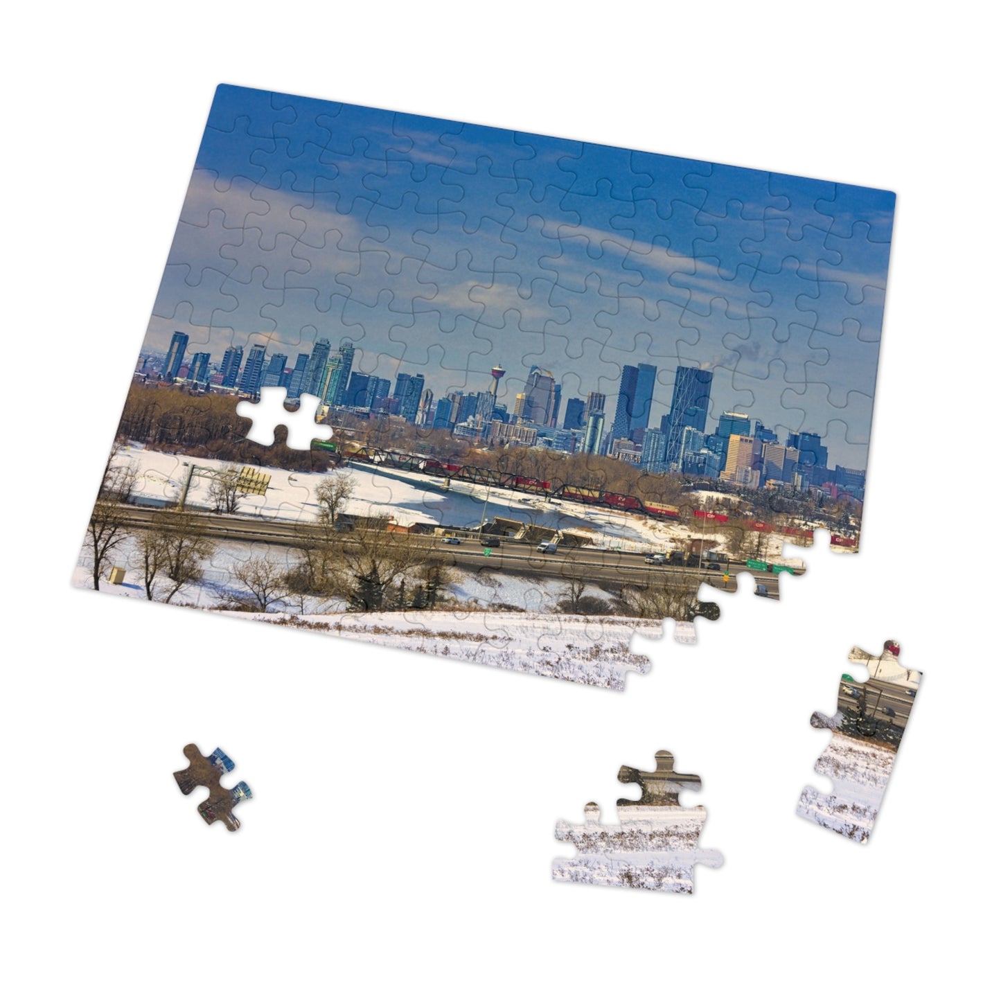 Jigsaw Puzzle (30, 110, 252, 500,1000-Piece) - Downtown Calgary Max Bell Centre Winter