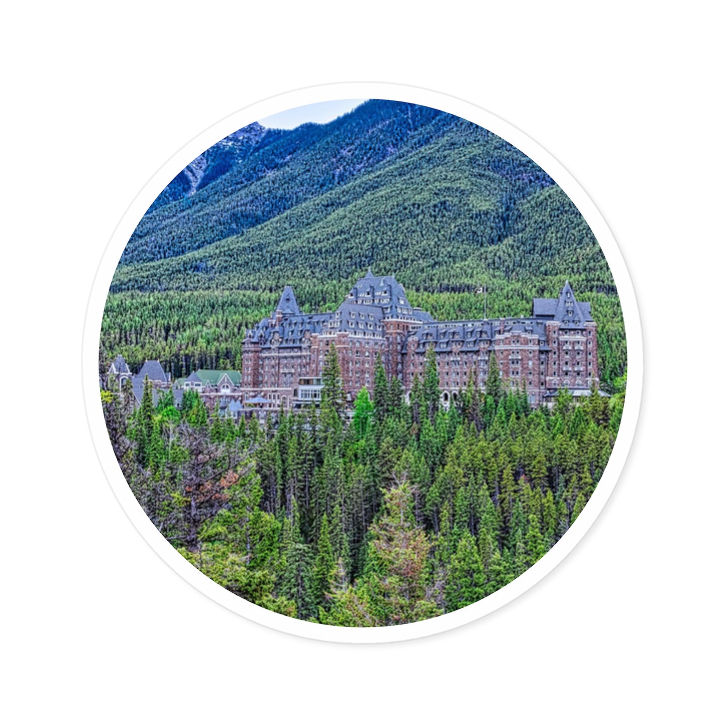 Round Stickers - Banff Springs Hotel Surprise Corner