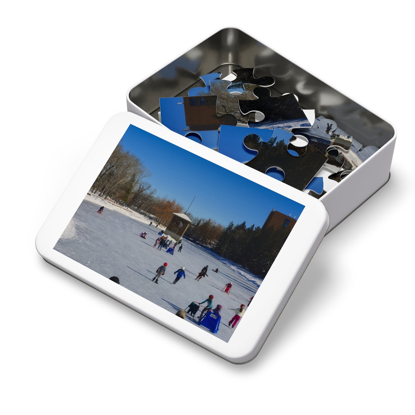 Jigsaw Puzzle (30, 110, 252, 500,1000-Piece) - Bowness Park Lagoon Winter