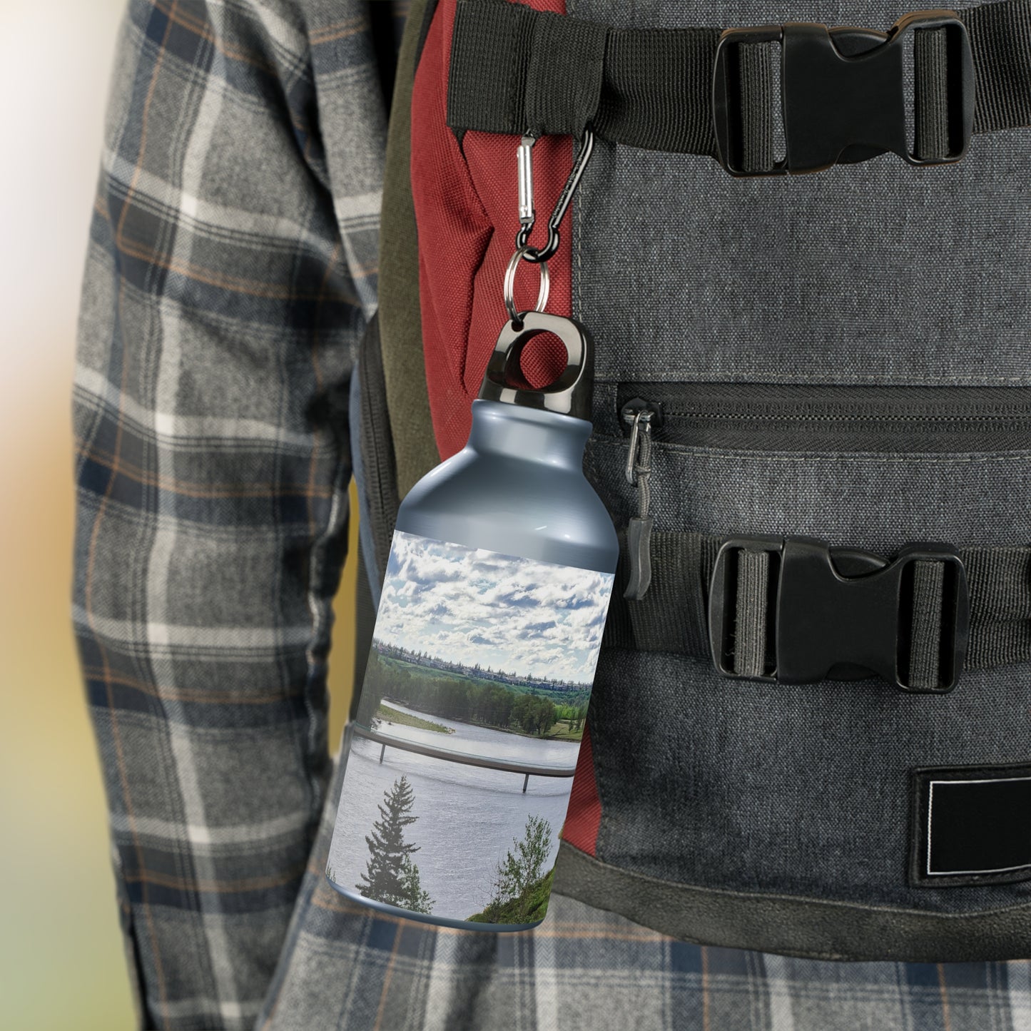 Oregon Sport Bottle - Bow River Fish Creek Park Mallard Point HDR