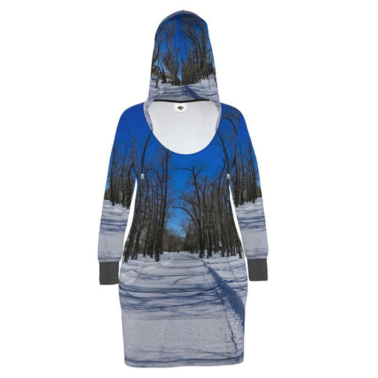 Hoodie Dress - Bowness Park Pathway Winter