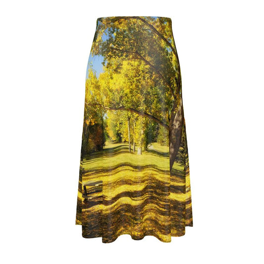 Women's Midi Skirt - Confederation Park in the Fall