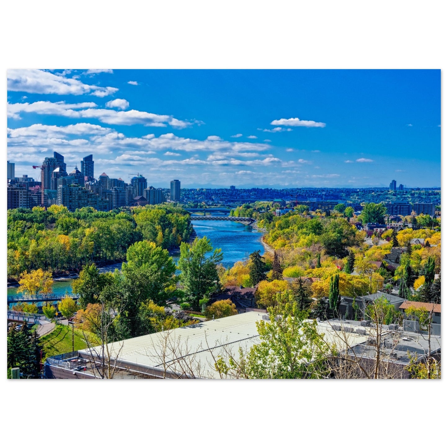 Foam Print - Bow River Peace Bridge McHugh Bluff Falll HDR