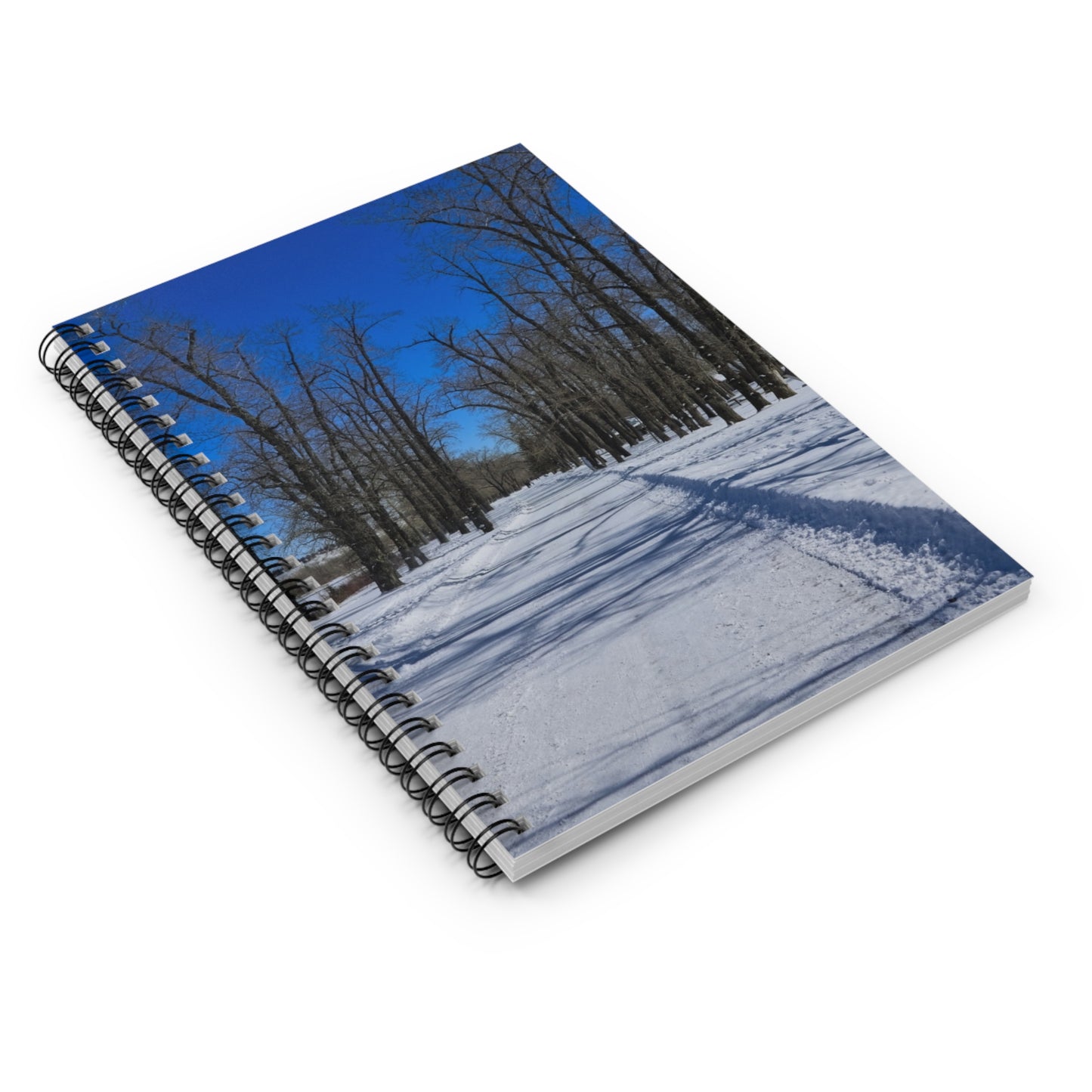 Ruled Line Spiral Notebook - Bowness Park Pathway Winter