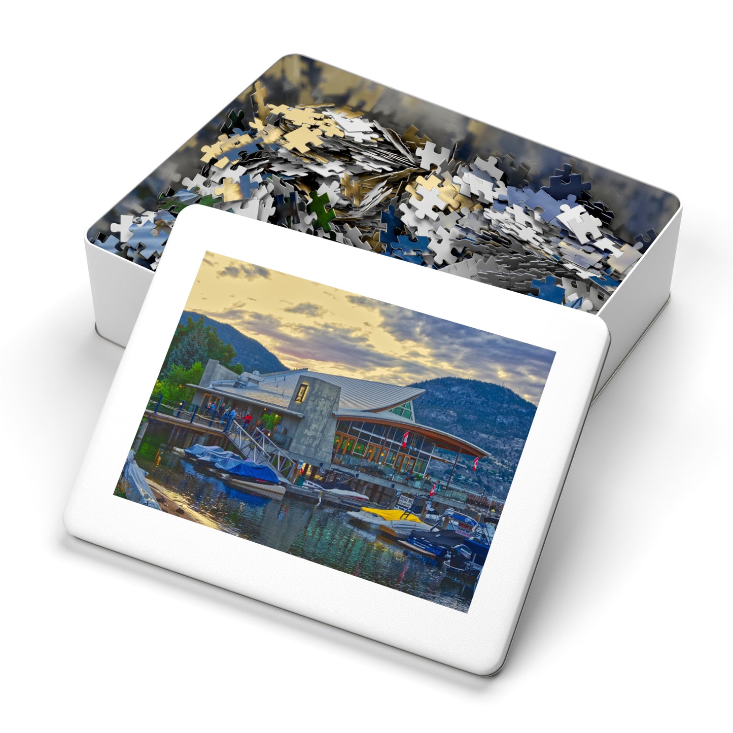 Jigsaw Puzzle (30, 110, 252, 500,1000-Piece) - Hooded Merganser Sunset