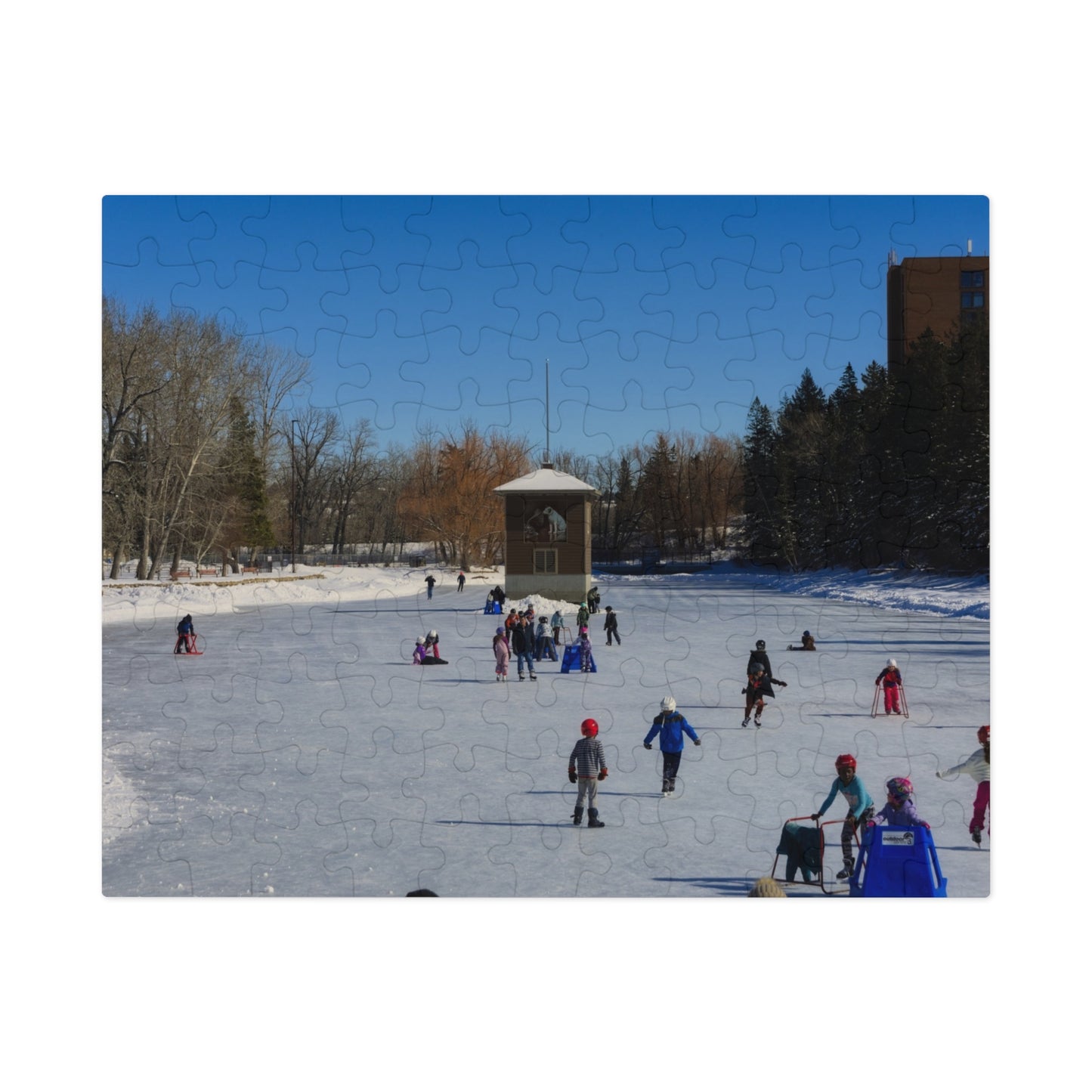 Jigsaw Puzzle (30, 110, 252, 500,1000-Piece) - Bowness Park Lagoon Winter