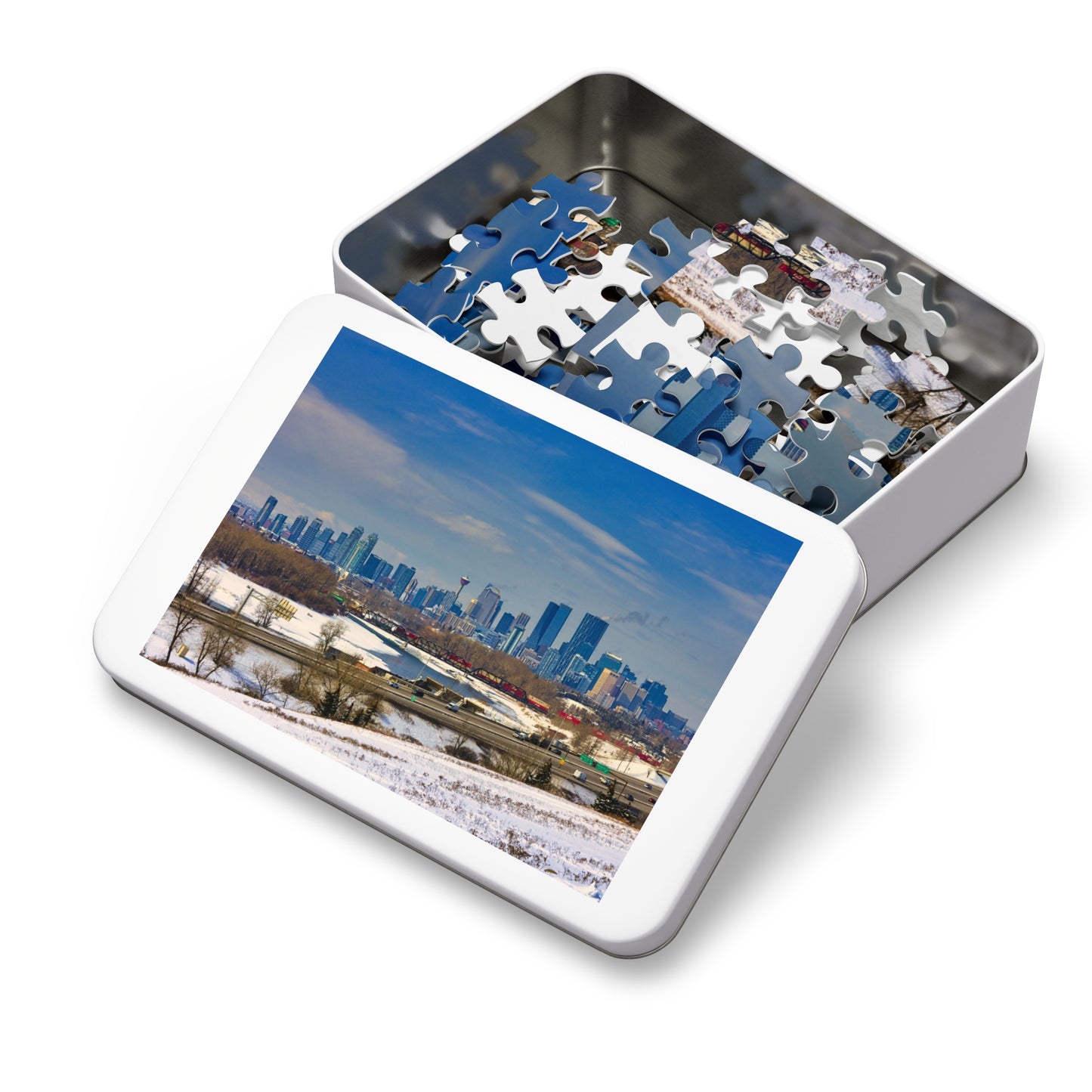 Jigsaw Puzzle (30, 110, 252, 500,1000-Piece) - Downtown Calgary Max Bell Centre Winter