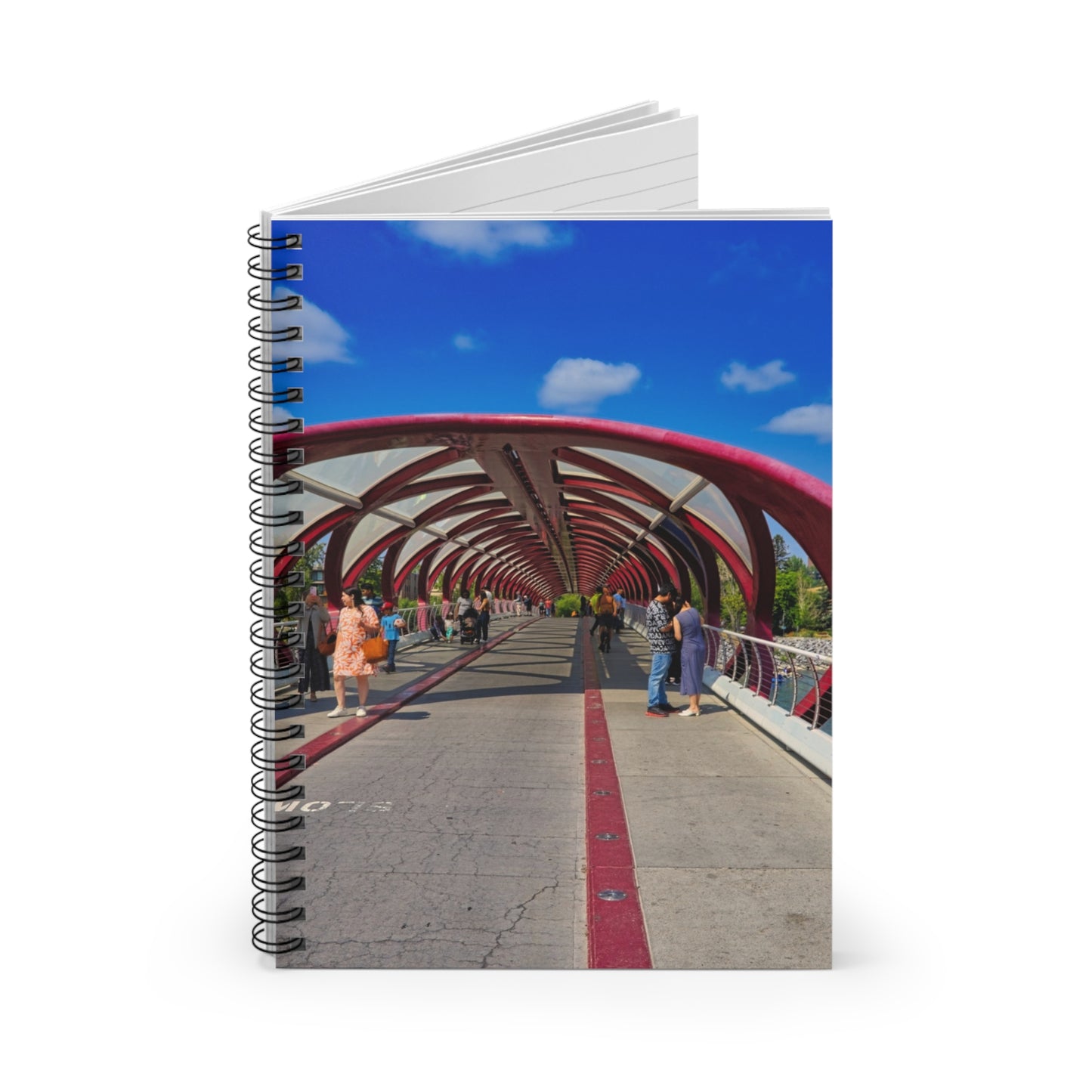 Ruled Line Spiral Notebook - Calgary Peace Bridge