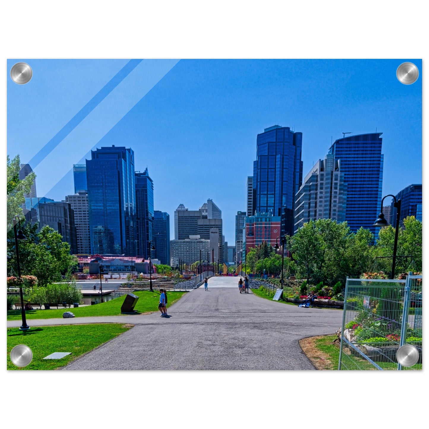 Acrylic Print - Downtown Calgary Prince's Island Park HDR