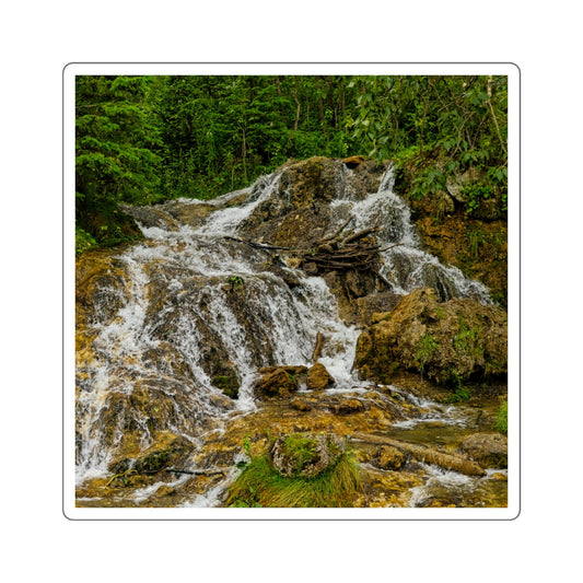 Square Stickers - Big Hill Springs Park Waterfall
