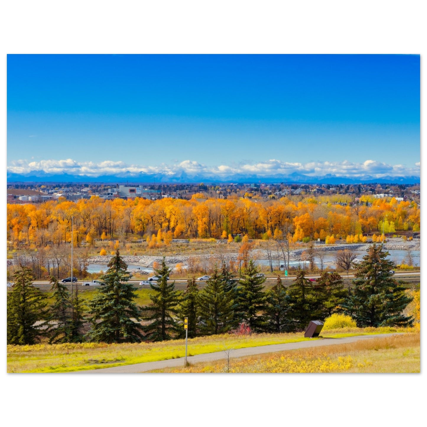 Premium Semi-Glossy Poster Print - Fall Colours Max Bell Centre