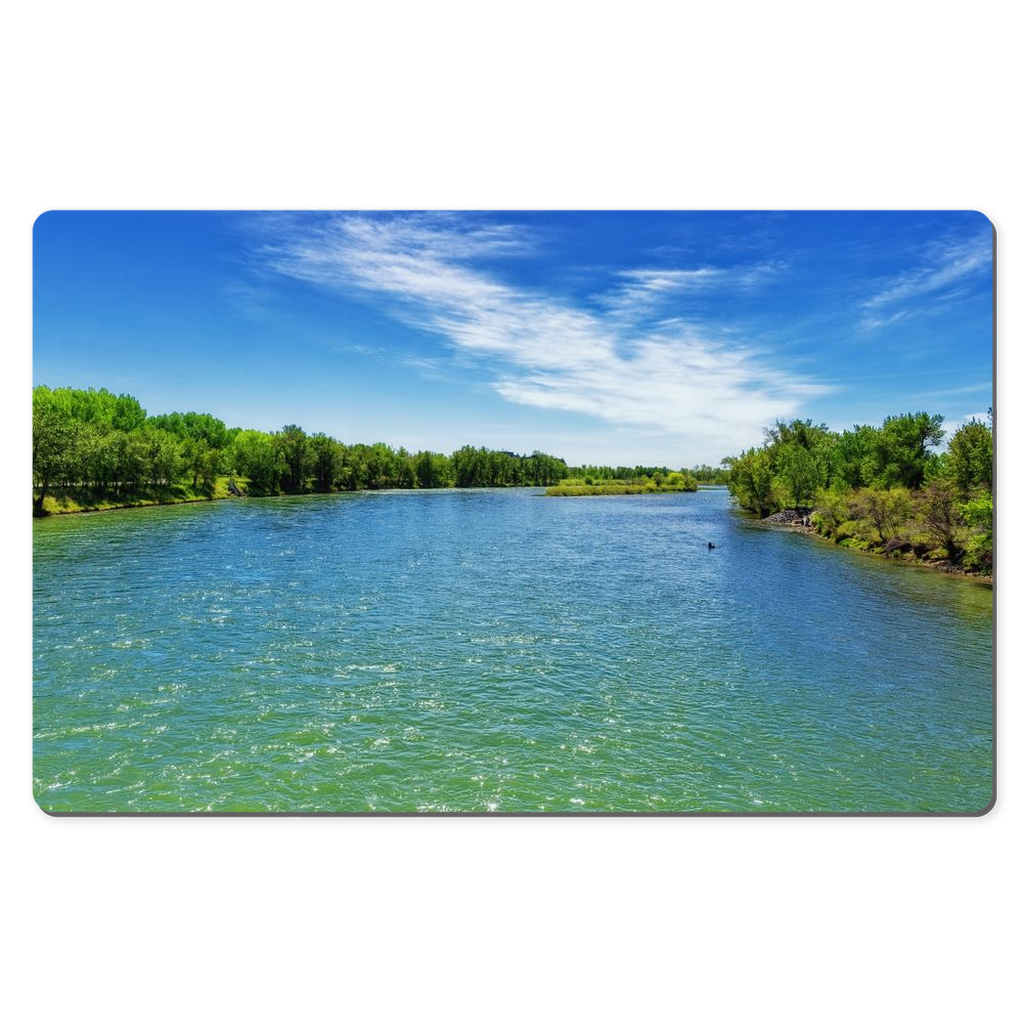 Desk Mats - Bow River Eric Harvie Bridge Spring