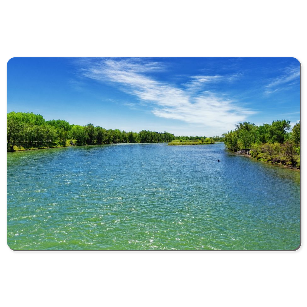 Desk Mats - Bow River Eric Harvie Bridge Spring