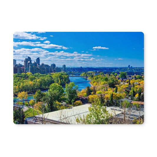Bow River Peace Bridge McHugh Bluff Fall HDR Placemat