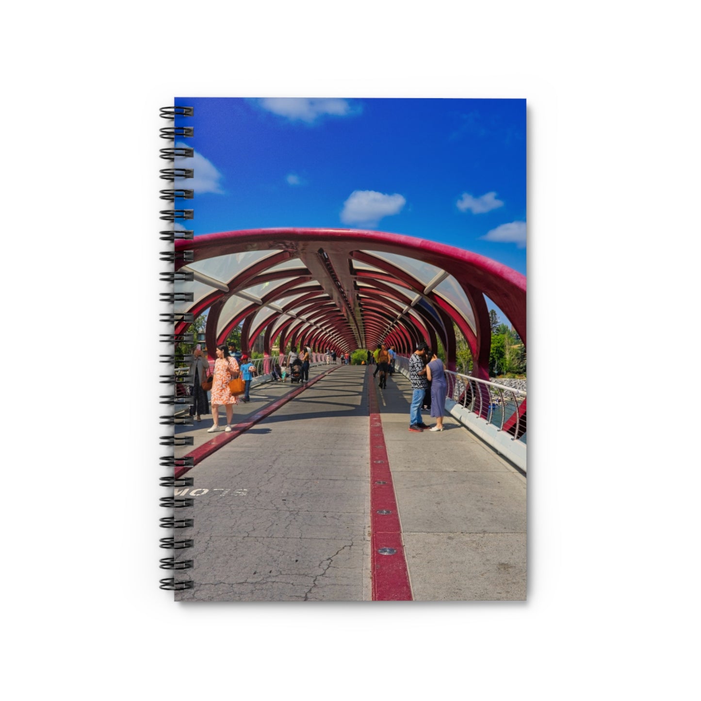 Ruled Line Spiral Notebook - Calgary Peace Bridge