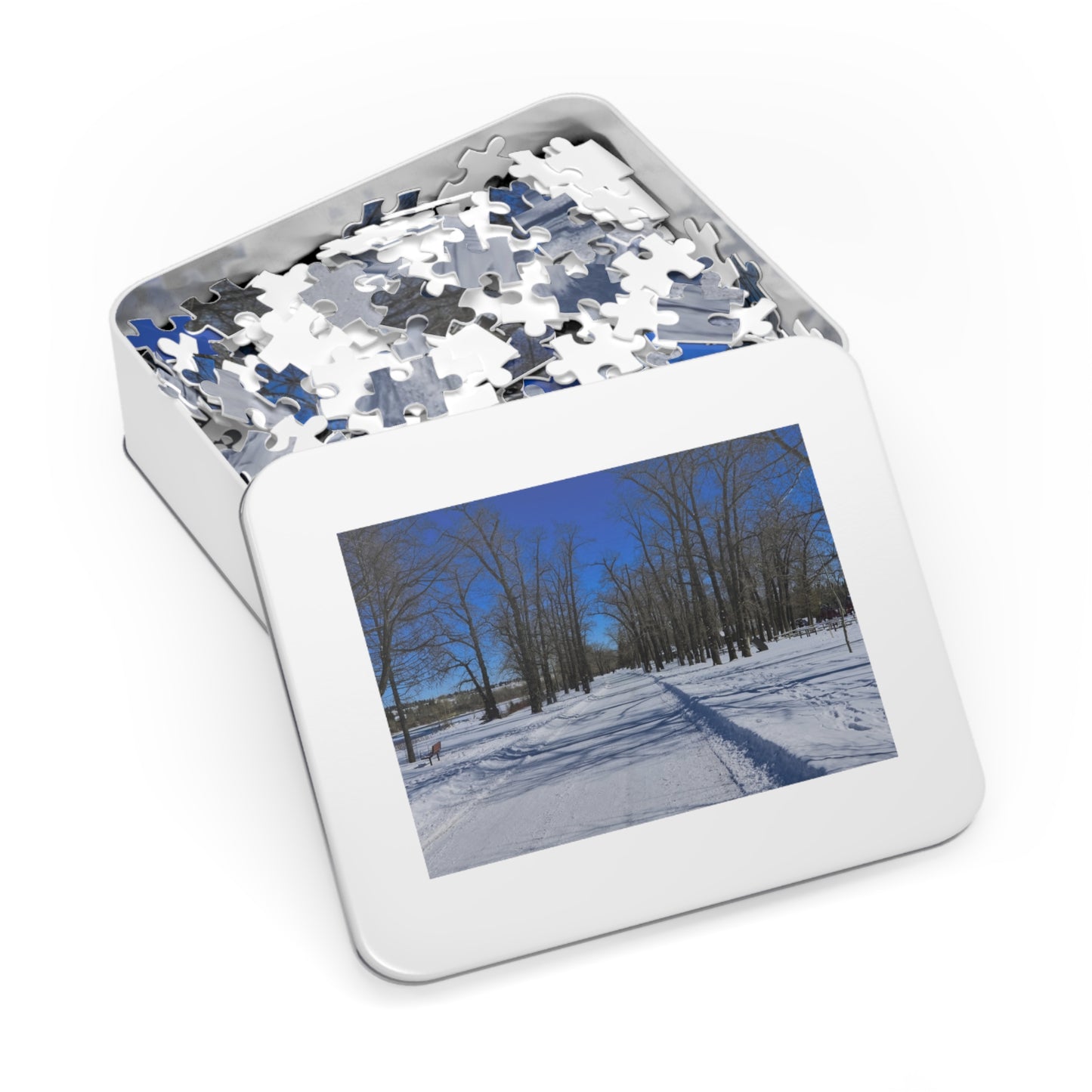 Jigsaw Puzzle (30, 110, 252, 500,1000-Piece) - Bowness Park Pathway Winter
