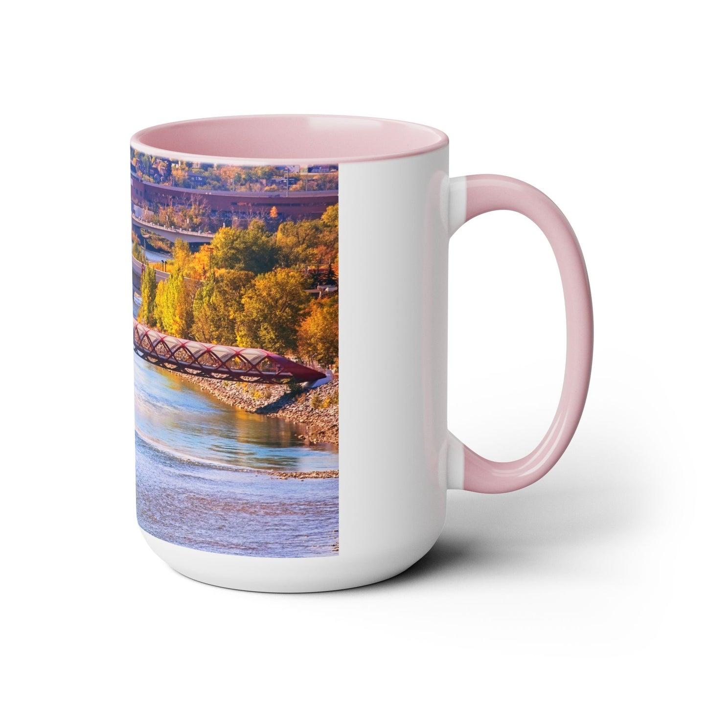 Accent Coffee Mugs, 15oz - Peace Bridge McHugh Bluff Fall