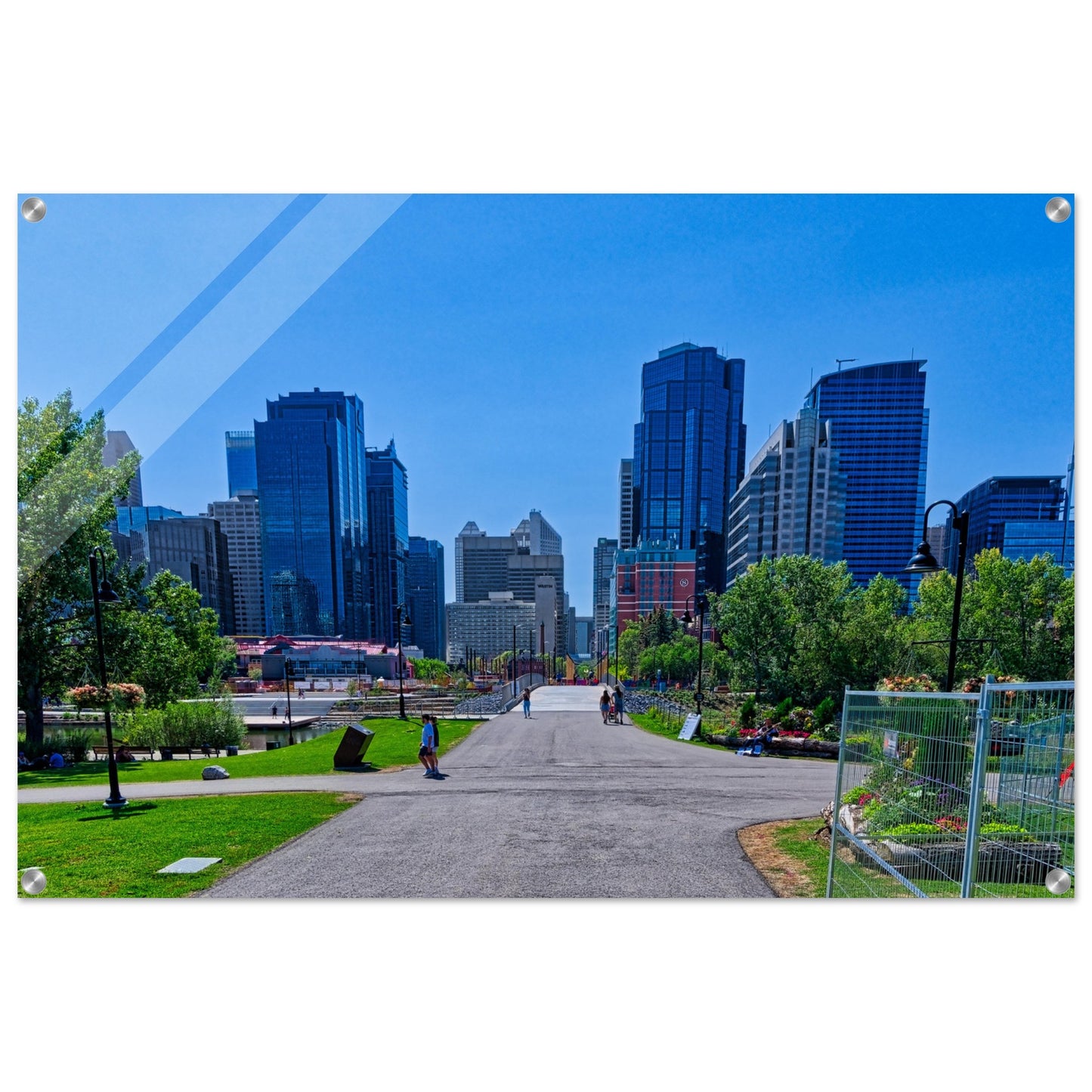 Acrylic Print - Downtown Calgary Prince's Island Park HDR