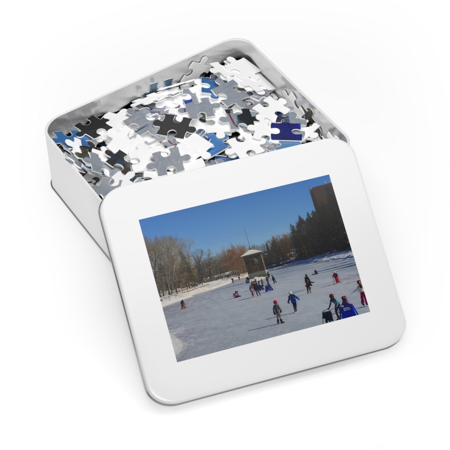 Jigsaw Puzzle (30, 110, 252, 500,1000-Piece) - Bowness Park Lagoon Winter