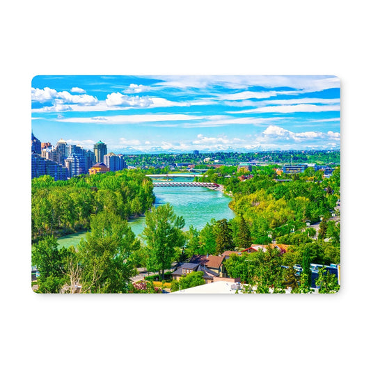 Bow River Peace Bridge McHugh Bluff HDR Spring Placemat
