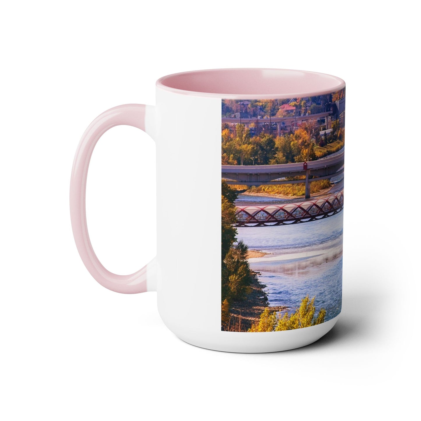 Accent Coffee Mugs, 15oz - Peace Bridge McHugh Bluff Fall