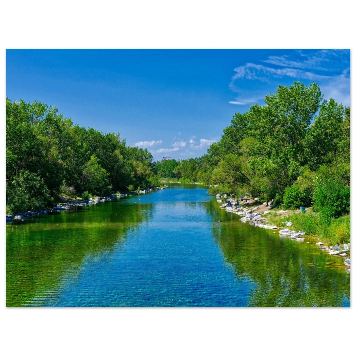 Premium Semi-Glossy Poster Print - Bow River South Prince's Island Park HDR