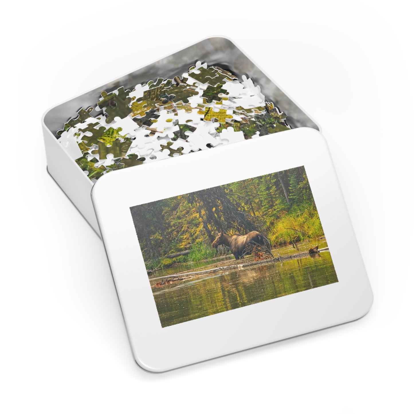 Jigsaw Puzzle (30, 110, 252, 500,1000-Piece) - Mosse Lake Moose