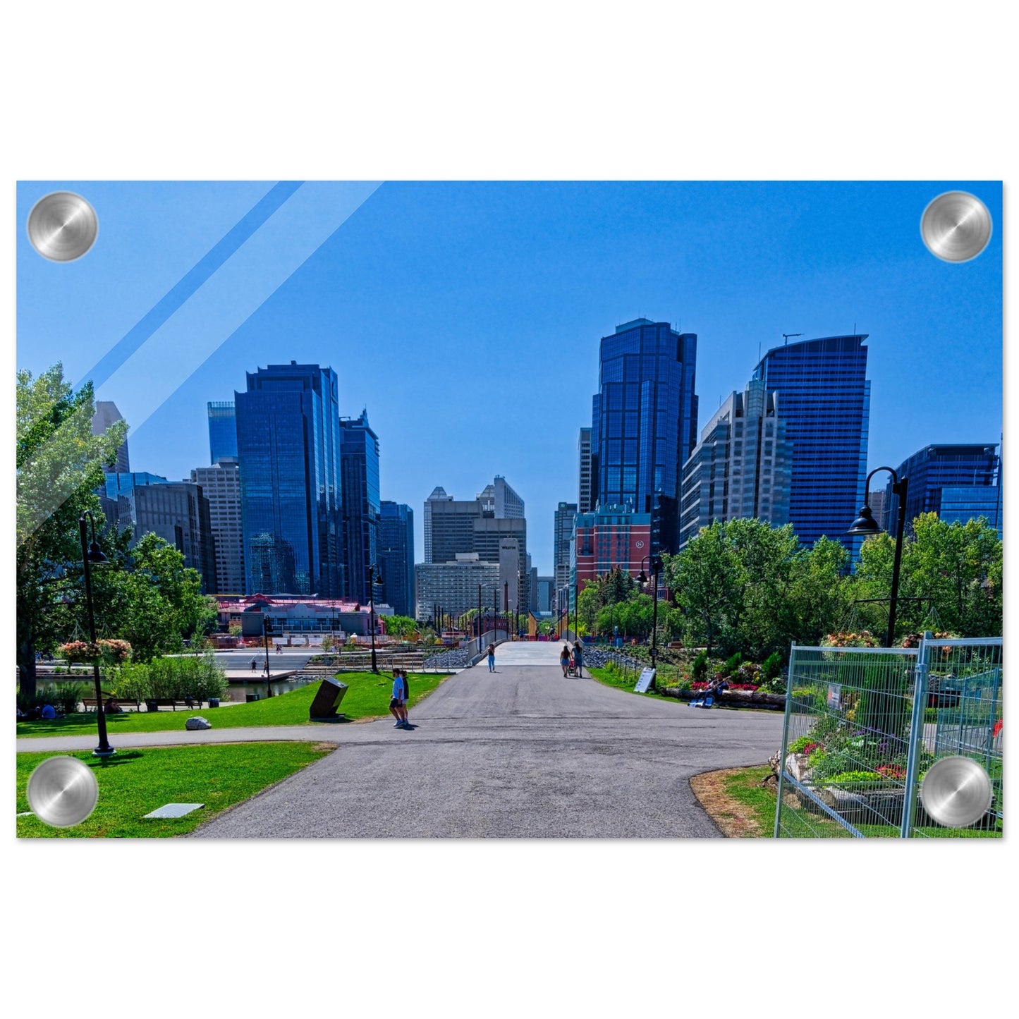 Acrylic Print - Downtown Calgary Prince's Island Park HDR