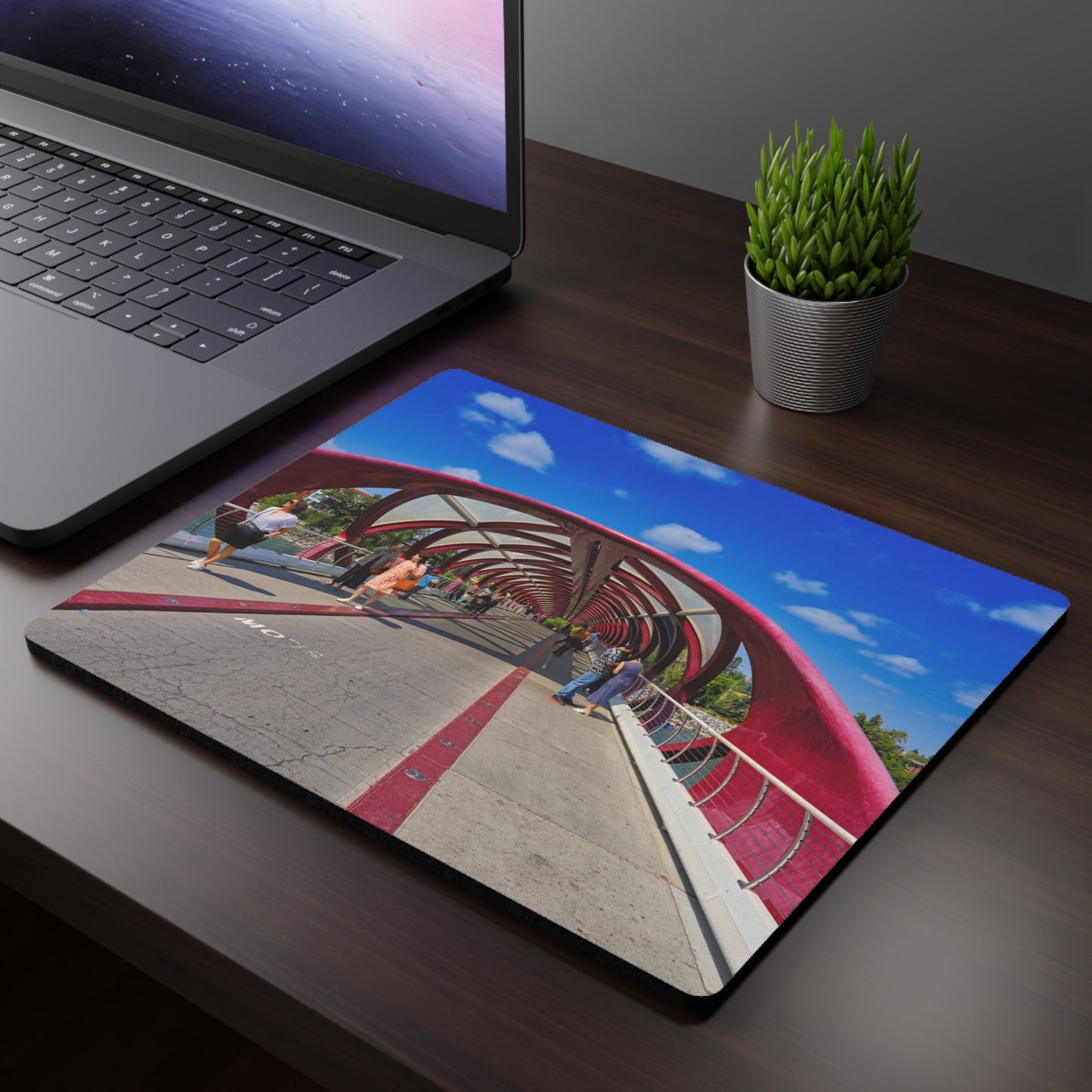 Rectangular Mousepad - Calgary Peace Bridge