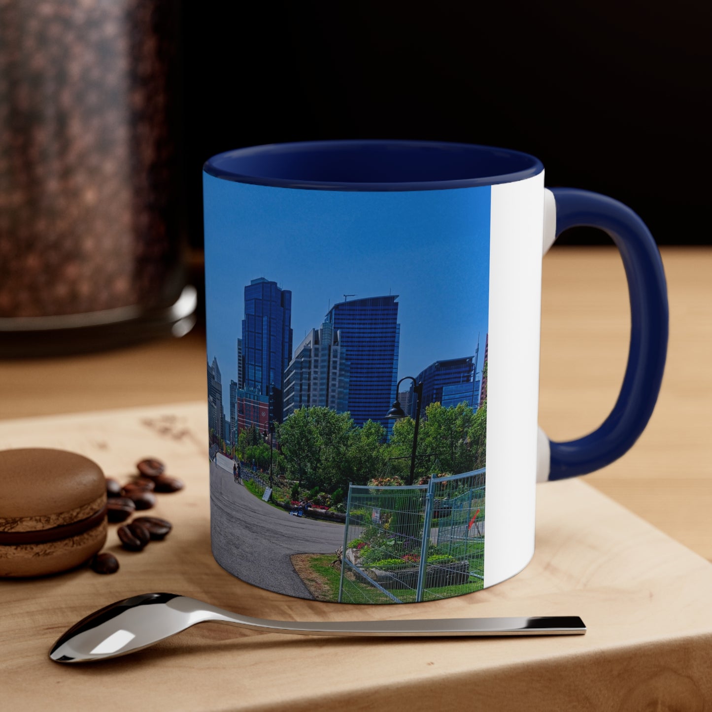 Accent Coffee Mug, 11oz - Downtown Calgary Prince's Island Park HDR