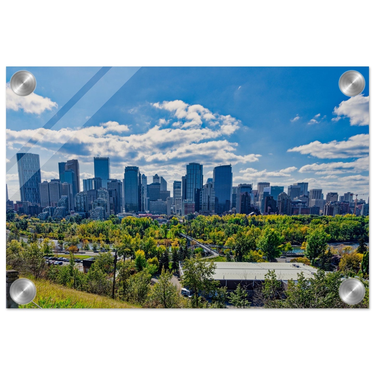 Acrylic Print - Downtown Calgary McHugh Bluff Fall