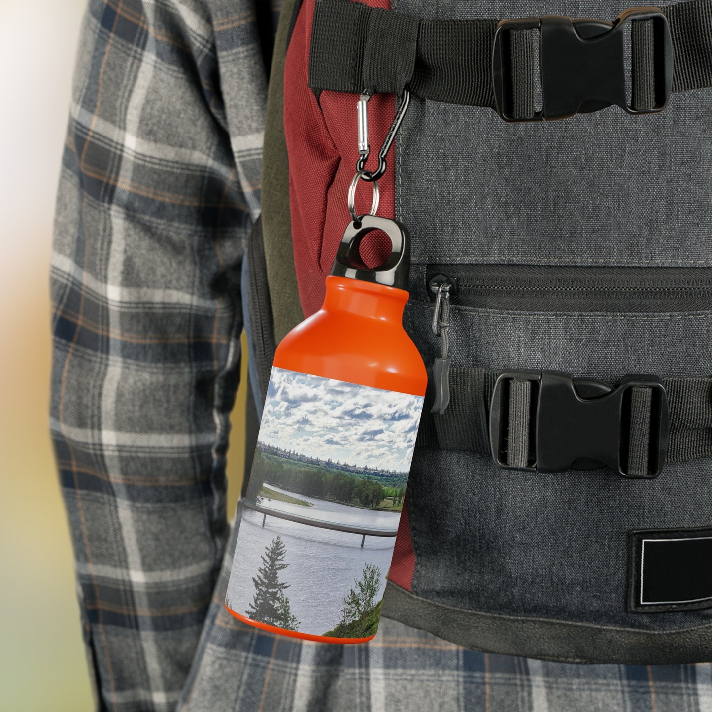 Oregon Sport Bottle - Bow River Fish Creek Park Mallard Point HDR