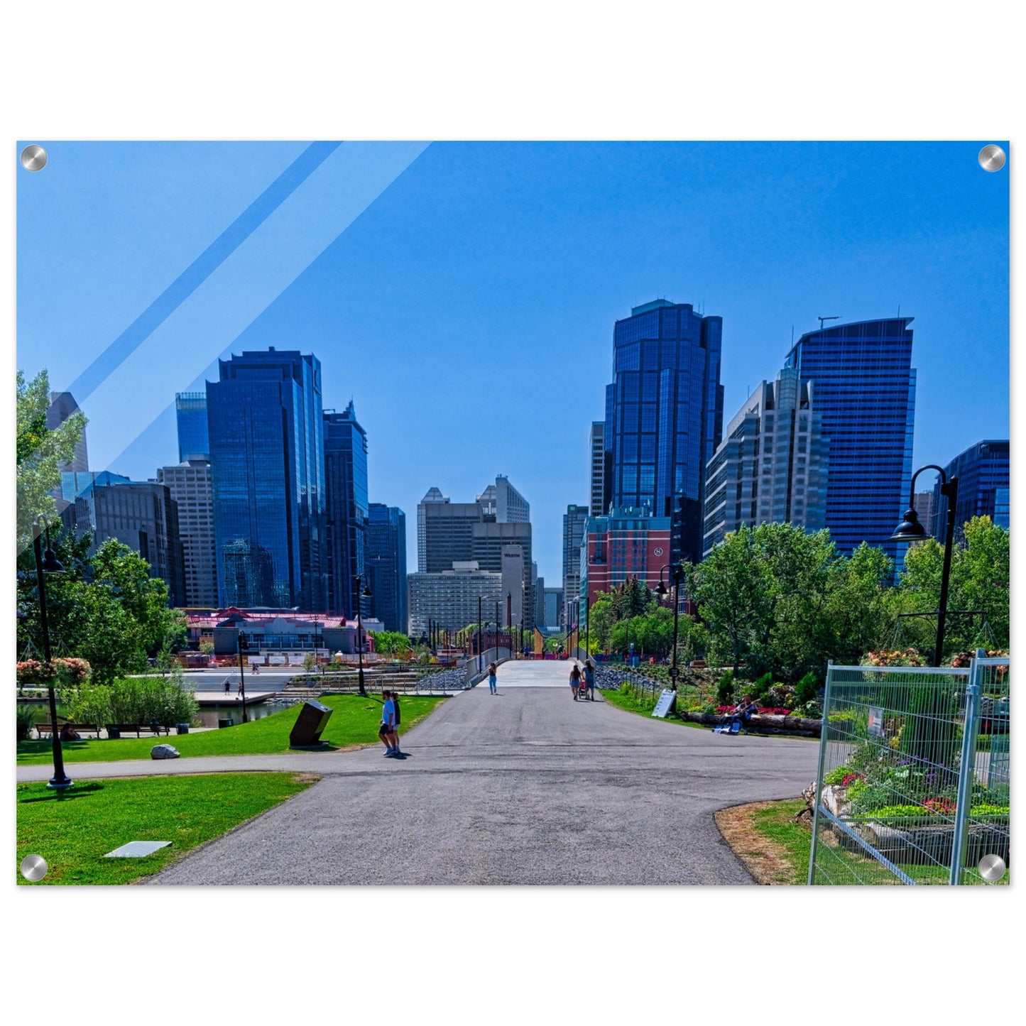 Acrylic Print - Downtown Calgary Prince's Island Park HDR