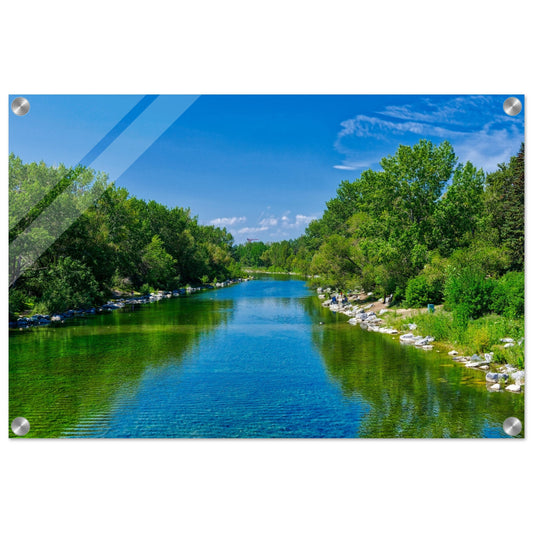 Acrylic Print - Bow River South Prince's Island Park HDR