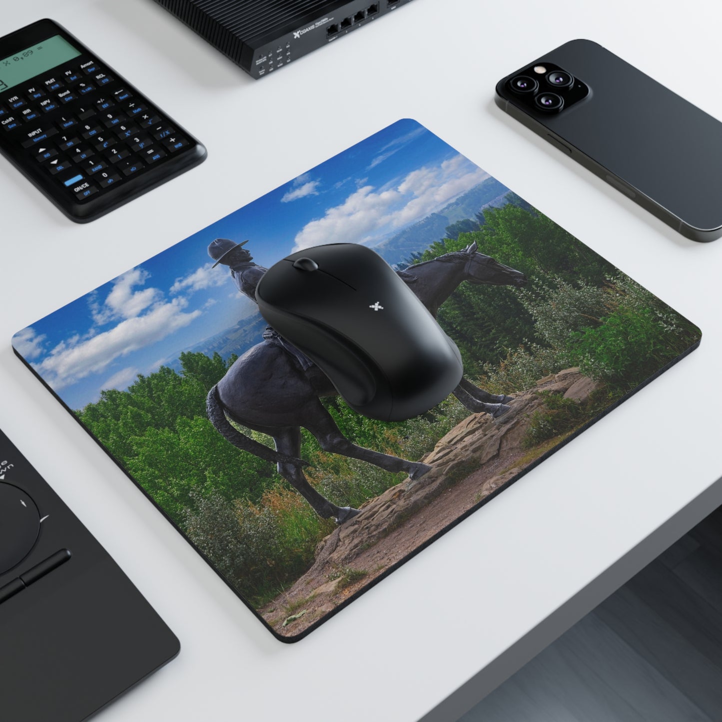 Rectangular Mouse Pad - Men of Vision Statue