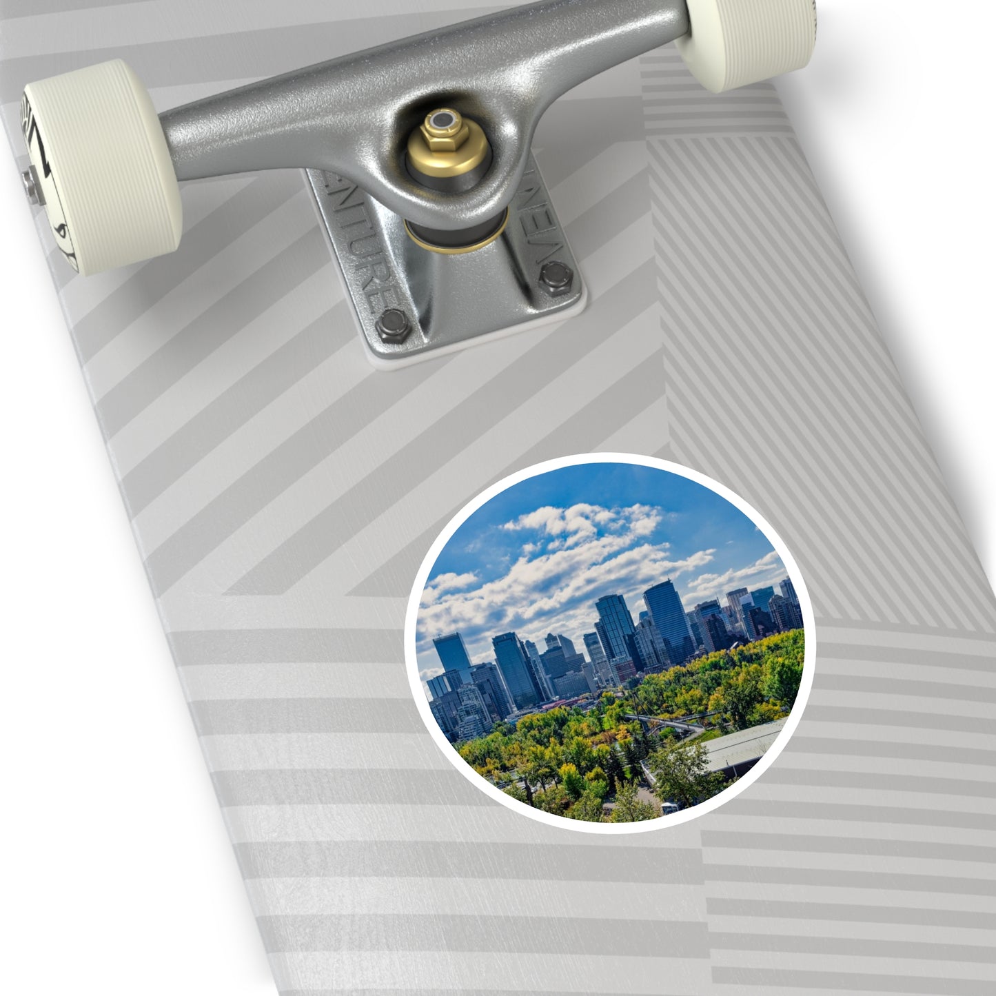 Round Stickers - Downtown Calgary McHugh Bluff Fall