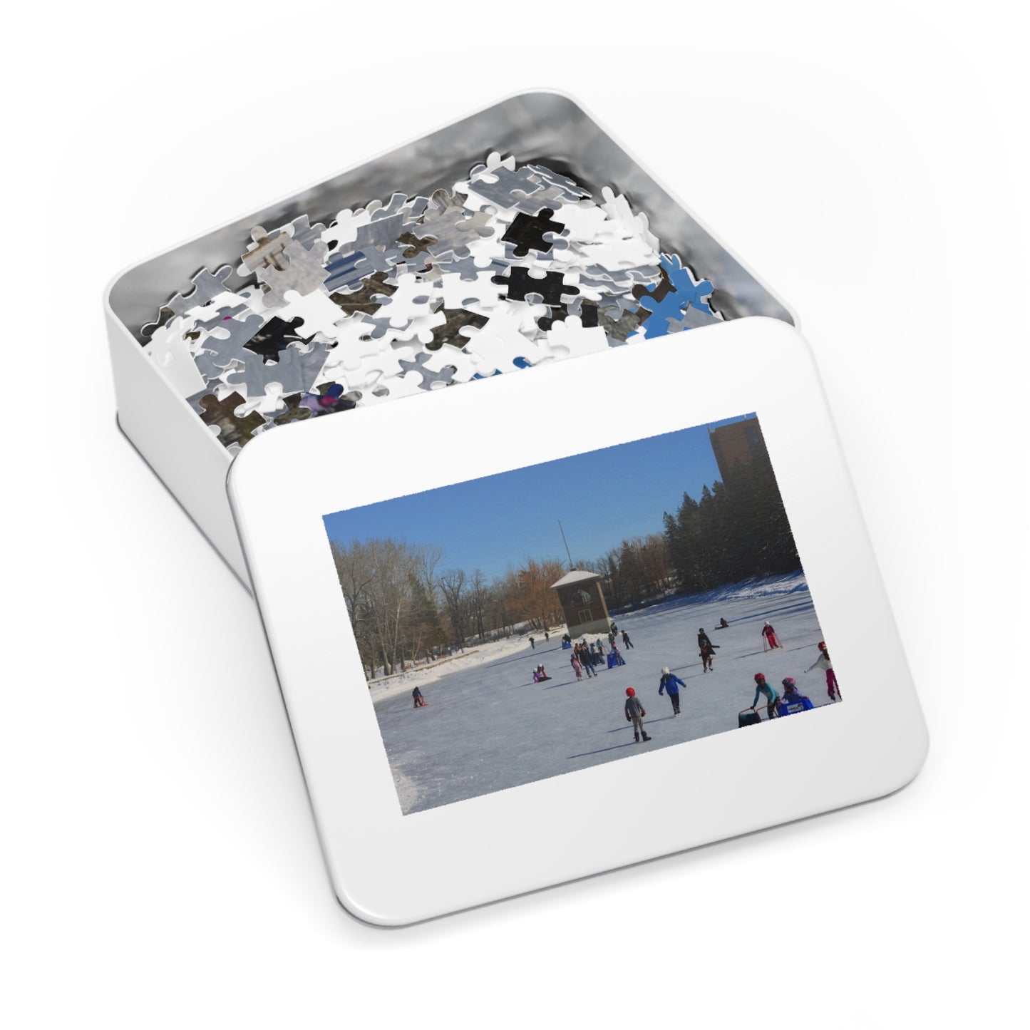 Jigsaw Puzzle (30, 110, 252, 500,1000-Piece) - Bowness Park Lagoon Winter