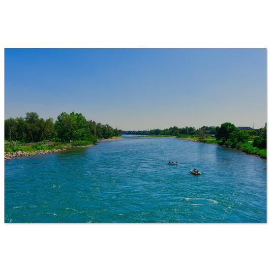 Premium Semi-Glossy Poster Print - Bow River George C. King Bridge